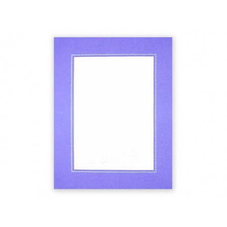 Cartonaje lila con ventana orla plata y base ref.C12 pack 25 unidades