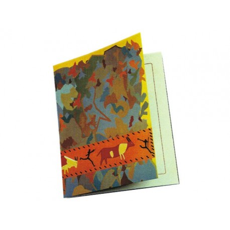 Cartonaje escolar troquelado rupestre con solapa, para foto 13x18/15x20/20x25