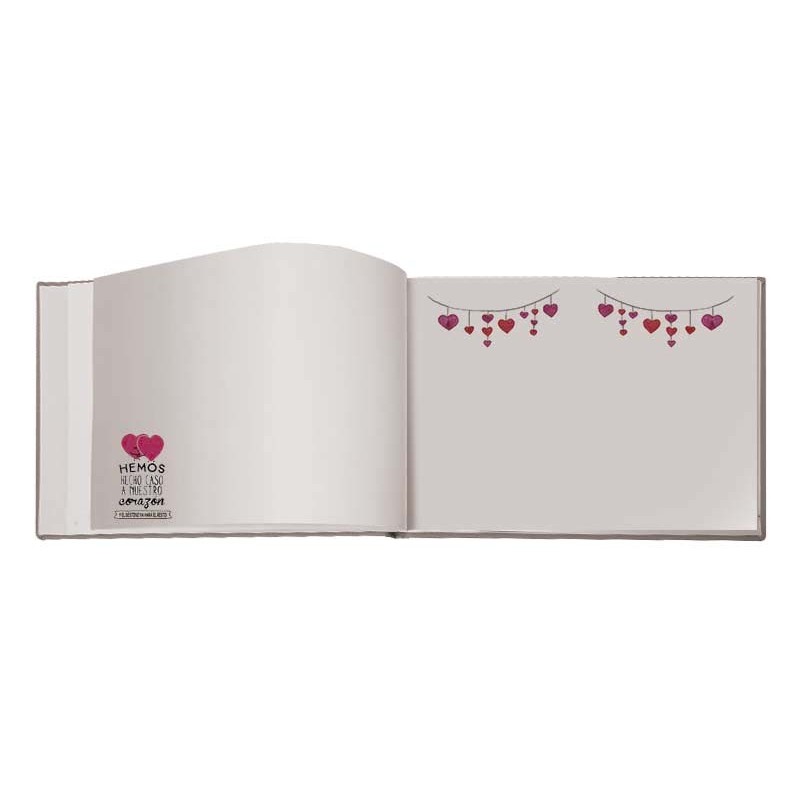 Libro Firmas Para Bodas - 19x26 Cm - 30 Hojas- Mod.negro02