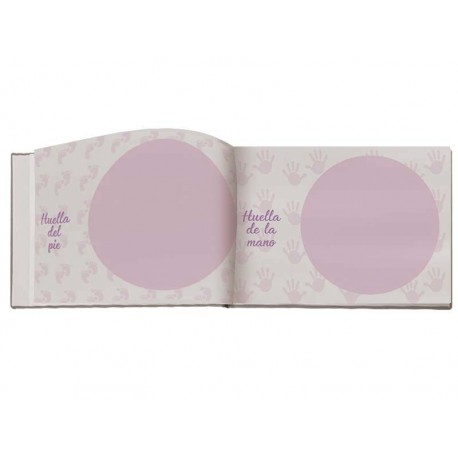 Libro de firmas bebé modelo Elefante Rosa ref.LFIEL 30x21,5 16 hojas couché