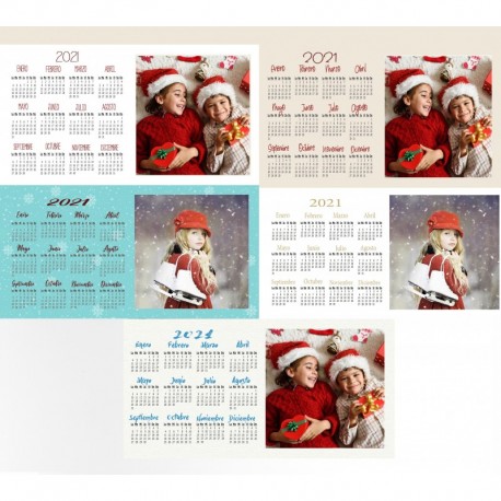 Calendario imantado tamaño 10x20 (foto 10x10) impresión fotografica pedido minimo 5 multiplos de 1