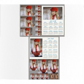Multifoto fotografico 22x30 contiene: 1 calendario 15x20, 2 fotos 7x10, 1 foto 5,5x8 y 6 fotos 3x4