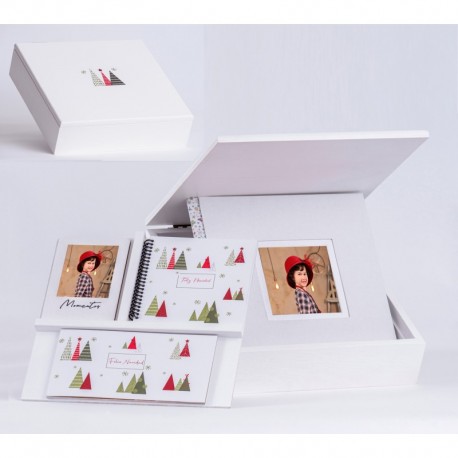 PACK 4: Caja Jérica con doble fondo, con tapa grabada (varios modelos disponiblles) + Album 25x25 6