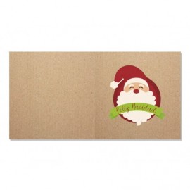Christmas diptico 15x30 en cartulina kraft impreso a 1 cara +adorno colección Kraft modelo 01