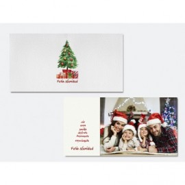 Christmas 20x10 cartulina perlada impreso a dos caras colección Aquarela modelo 01