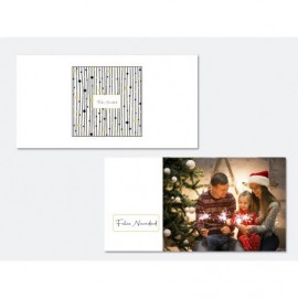Christmas 20x10 cartulina perlada impreso a dos caras colección Dorado modelo 03
