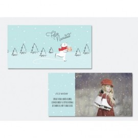 Christmas 20x10 cartulina perlada impreso a dos caras colección Nieve modelo 02