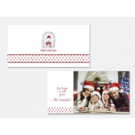 Christmas 20x10 cartulina perlada impreso a dos caras colección Rojo modelo 01