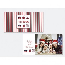 Christmas 20x10 cartulina perlada impreso a dos caras colección Rojo modelo 02