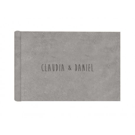 Álbum digital de boda en tela suave color gris. Ref 166GRD